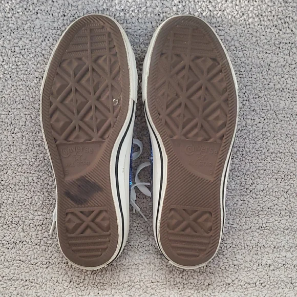 Converse Blue Sequin Sneakers - Picture 2 of 5